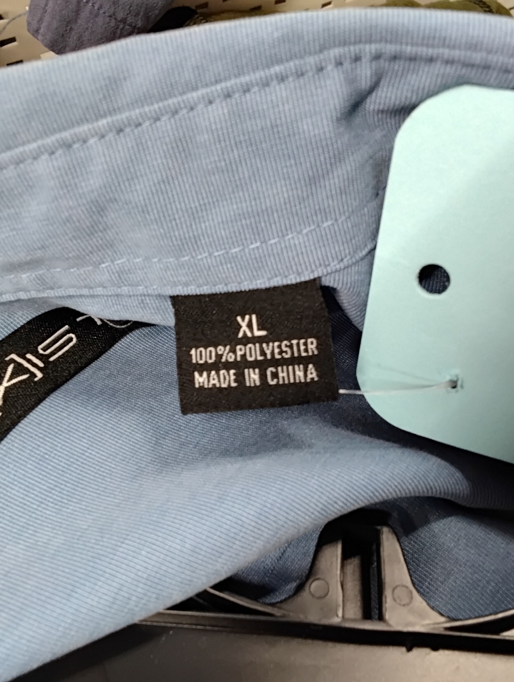 3930 Size XL Axist Men's Short Sleeve Shirt - Light Blue - Picture 6 of 6